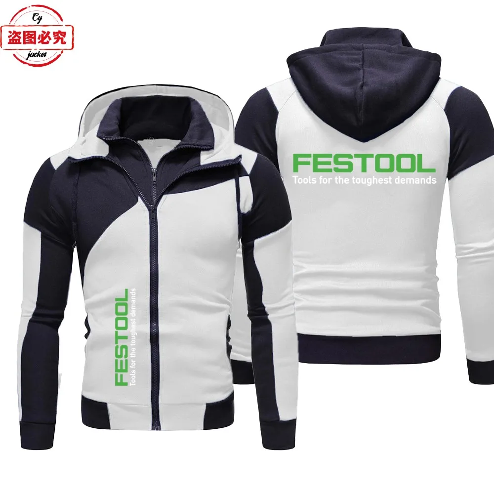 Festool Logo Workwear Jacket Men's Spring and Autumn Top Casual Hoodie Zipper Sweater Group Clothing