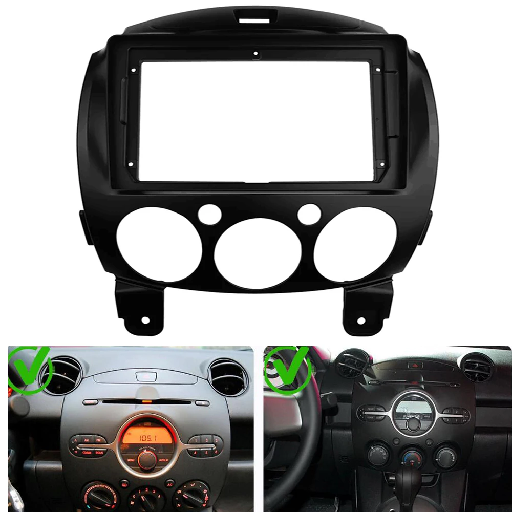 9 Inch For Mazda 2 M2 2010 Car Frame Fascia Adapter Android Mp5 Radio 2 Din Head Unit Dash Panel Dash Board Cover Fiting Kit