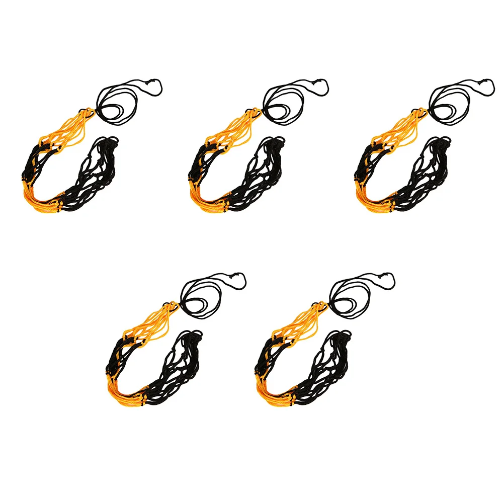 

5pcs Basketball Net Bag Portable Multi-Function Net Bag Mesh for Balls Soccer Accessories Multi-function Sport