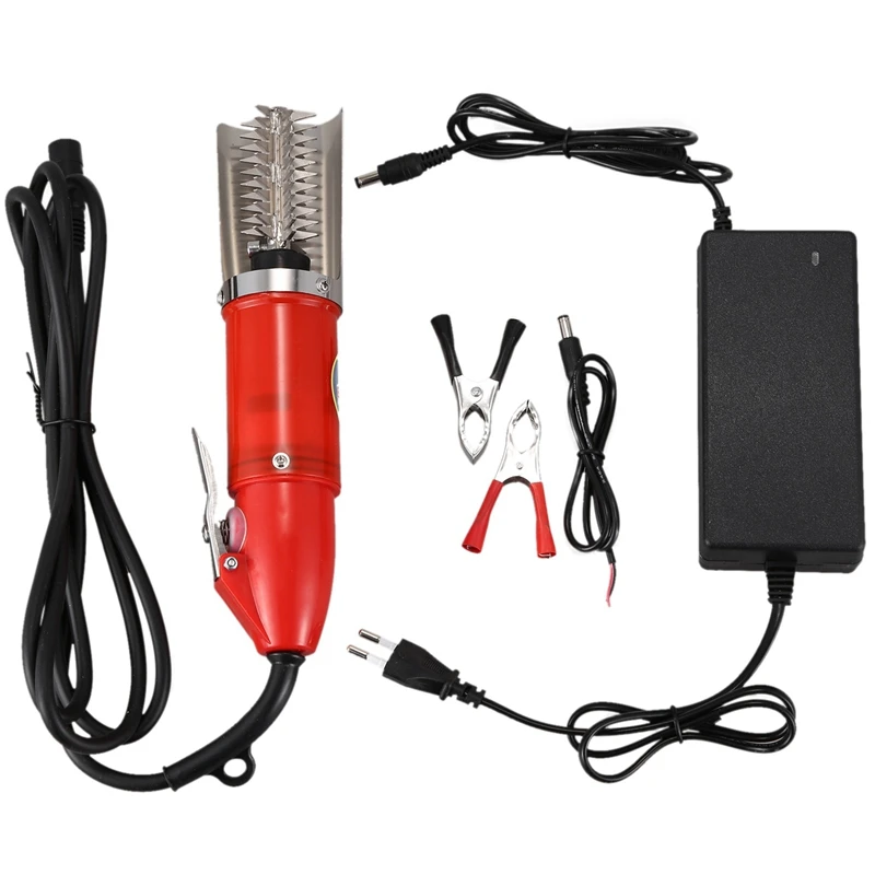 

YWDZ-120W Waterproof Electric Fish Scale Scraper Fishing Scalers Clean Easy Fish Stripper Remover Cleaner Tool Charging Adapter,