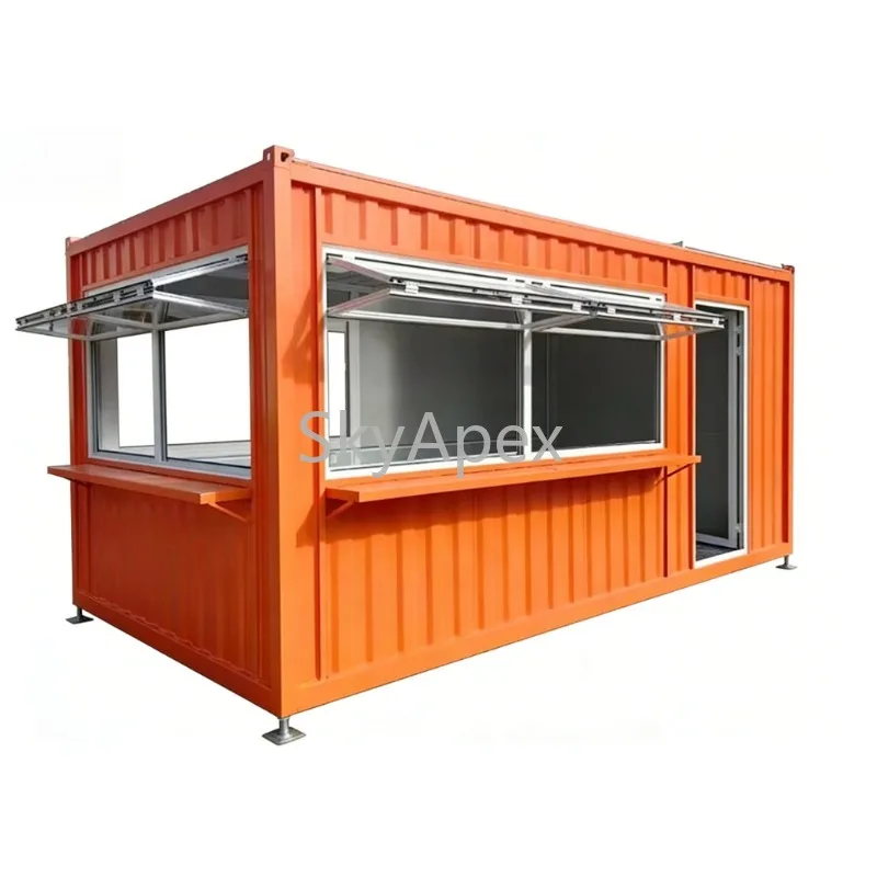 

Настраиваемый складной офисный контейнер длиной 20 футов. Сборные дома для строительной площадки. Прочная ветрозащитная прочная стальная конструкция.