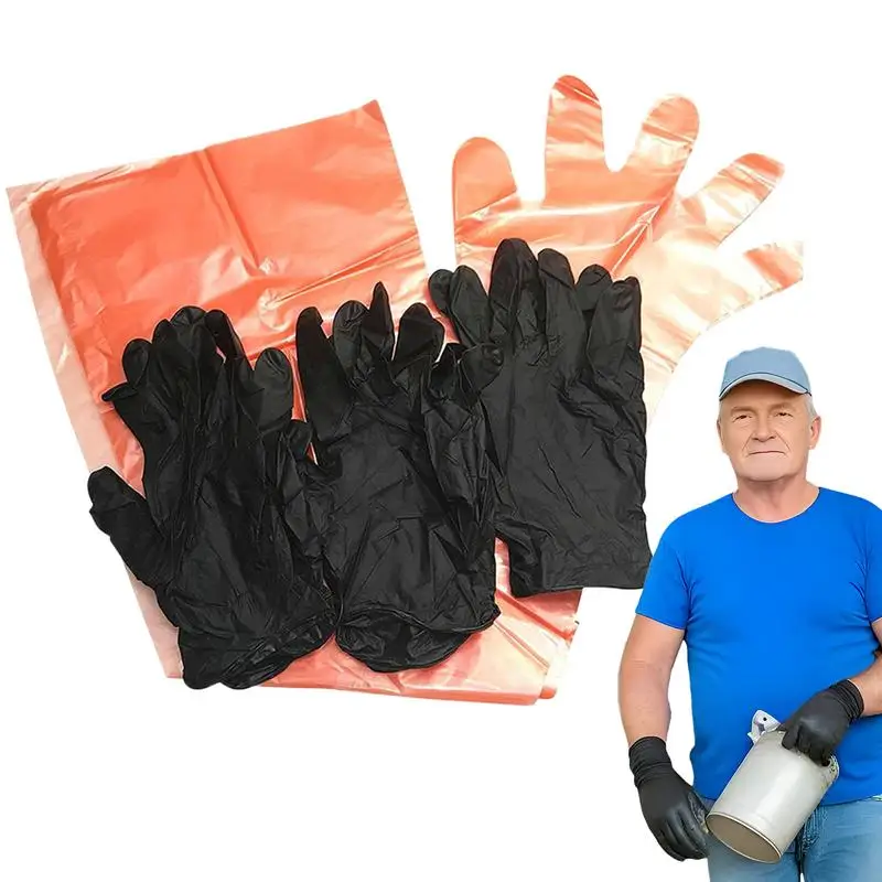 Game Cleaning Gloves 24 Pairs Deer Gutting Mittens For Field Dressing Veterinary Gloves Short Nitrile Deer Hunting Gloves Field