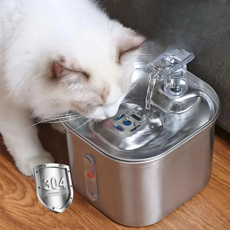 

304 Stainless Steel Modern Solid Intelligent Automatic Circulation Pet Water Dispenser Feeder Cat Water Bowl Fountain