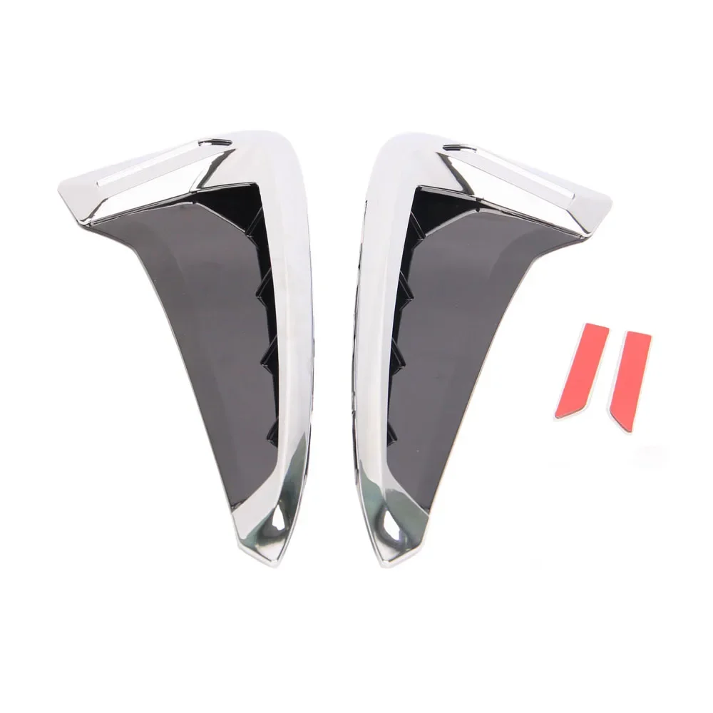 1Pair Car Fender Side Air Vent Cover Trim Auto For BMW X5 F15 X5M 2014-2018 Shark Gill 3D Decoration Chrome Sticker