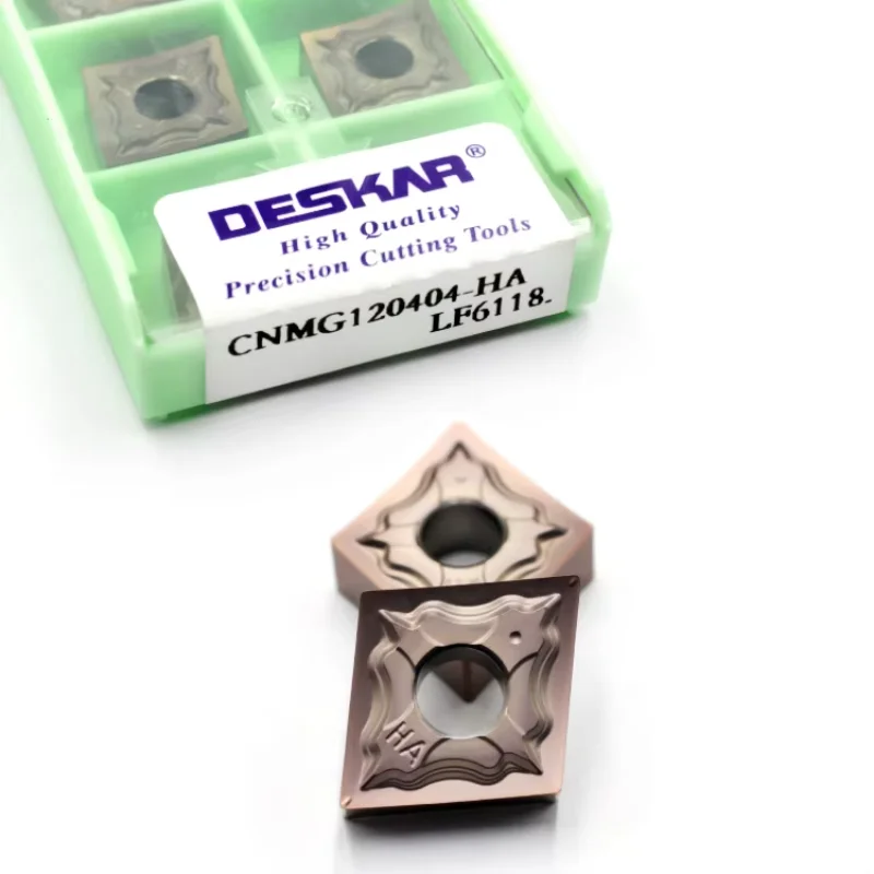 

DESKAR CNMG120404-HA CNMG120408-HA LF6118 High Quality External Turning Tool Carbide Insert Cnc Lathe Turning Insert