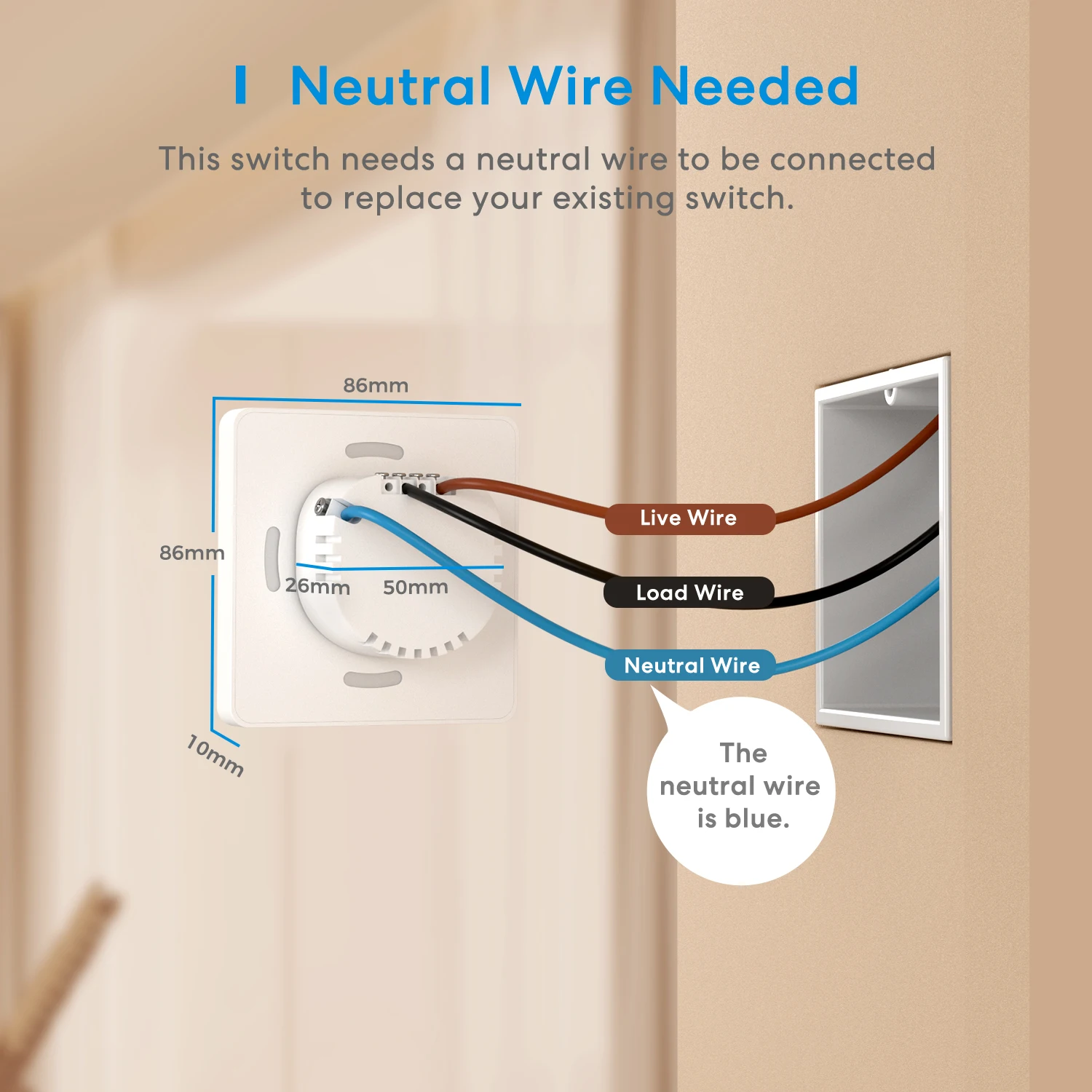 Meross HomeKit EU Smart WiFi Switch LED Push Button Wall Light Switches Wireless Remote Control Support Alexa Google Home