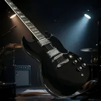 Free Shipping Hot Sale Black SG Electric Guitar Mahogany Body Rosewood Fingerboard Fixed bridge Low Frequency Rich 2025