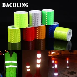 5cm*3m Grid Reflective Film Reflective Reflective Warning Car Reflective Tape Safety Warning Trucks Auto Motorcycle Stickers