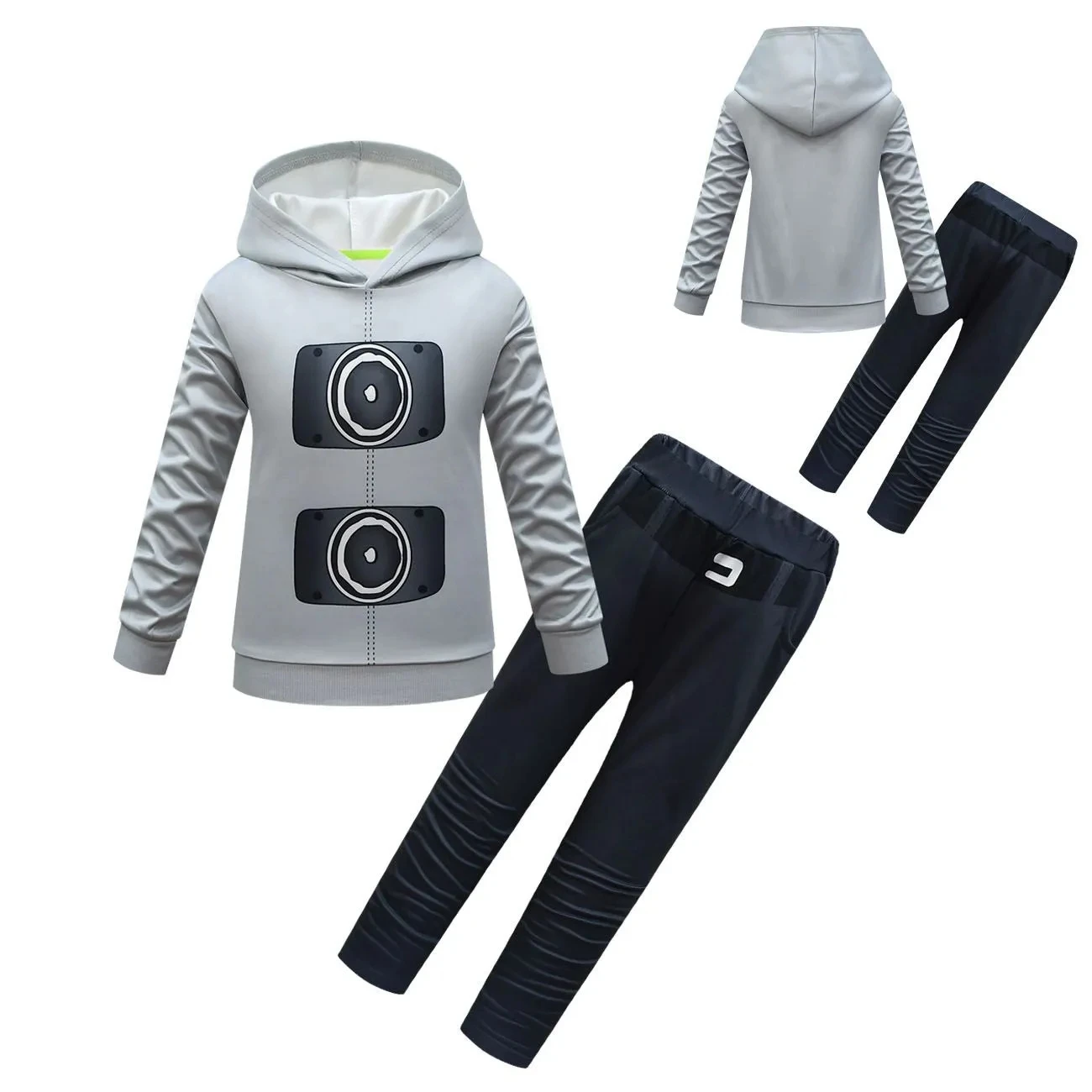 Skibidi Toilet Kids Costume Sets Cosplay Halloween Horror Costume Camcorderman Children's Hooded Sweater Trousers Two-piece Suit