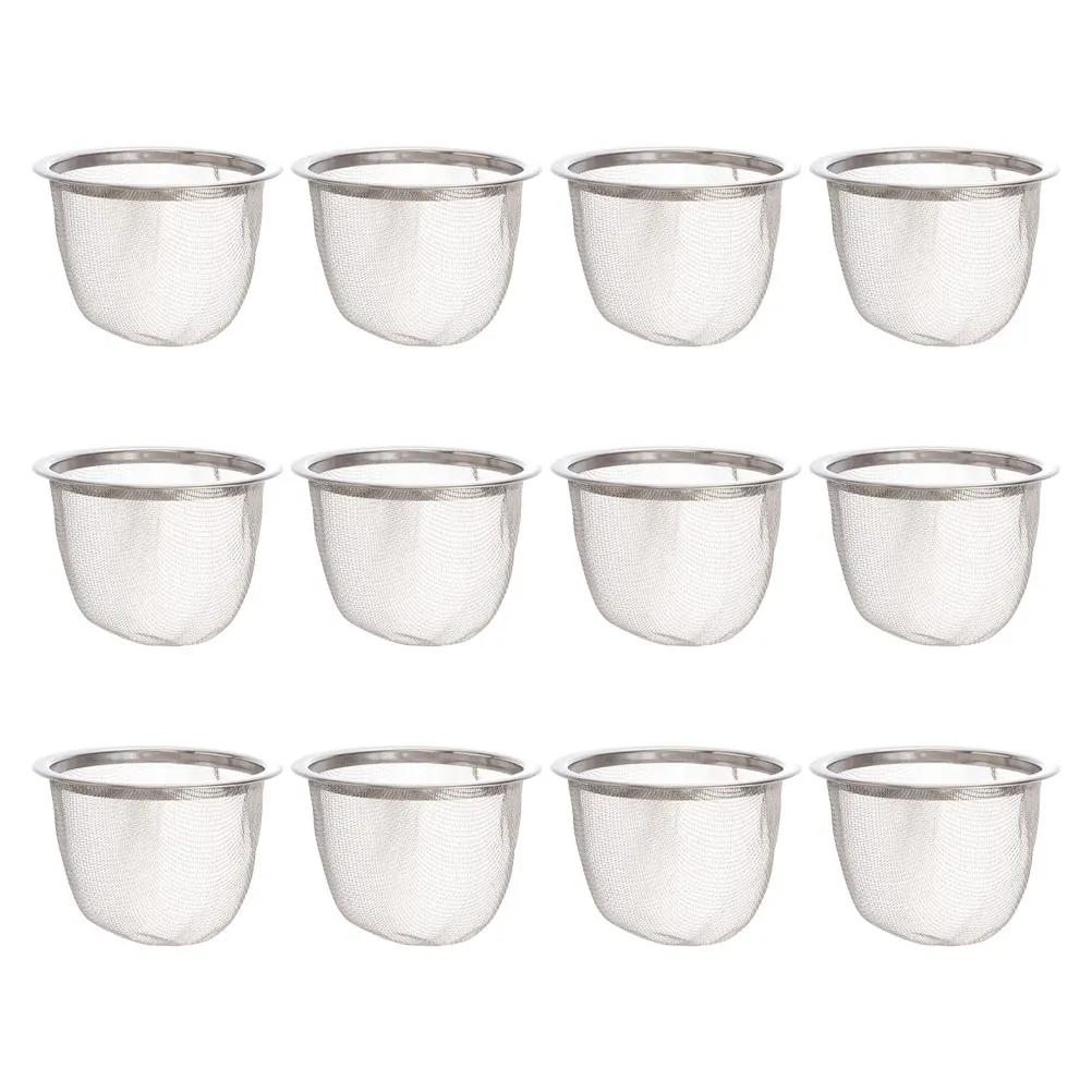 

12pcs Fine Mesh Screen Filter Compatible Filters For Loose Tea Loose Tea Teapot Strainer Stainless Steel Screen Filter Kettle