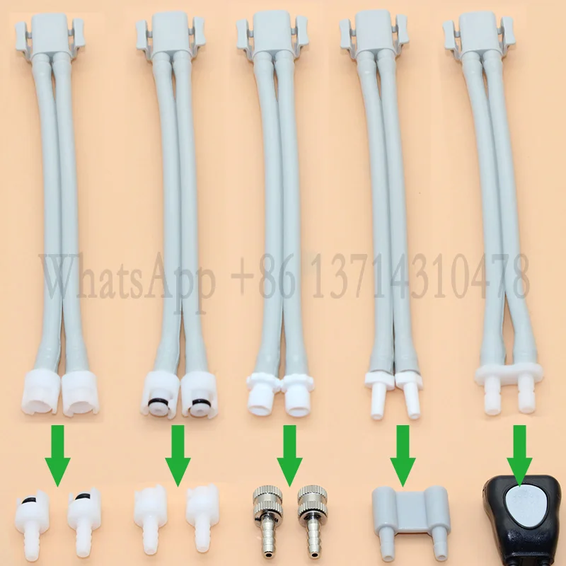 25cm NIBP Air Hose and Connector for Welch Allyn FlexiPort Reusable Blood Pressure Cuff TPU Extension Dual Tube