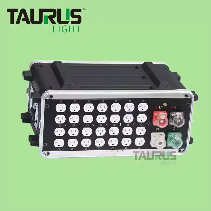 2026 2025 US Stage Power Box 200A Camlock Input Supply 28*Edison Output Socket Power Distribution Box