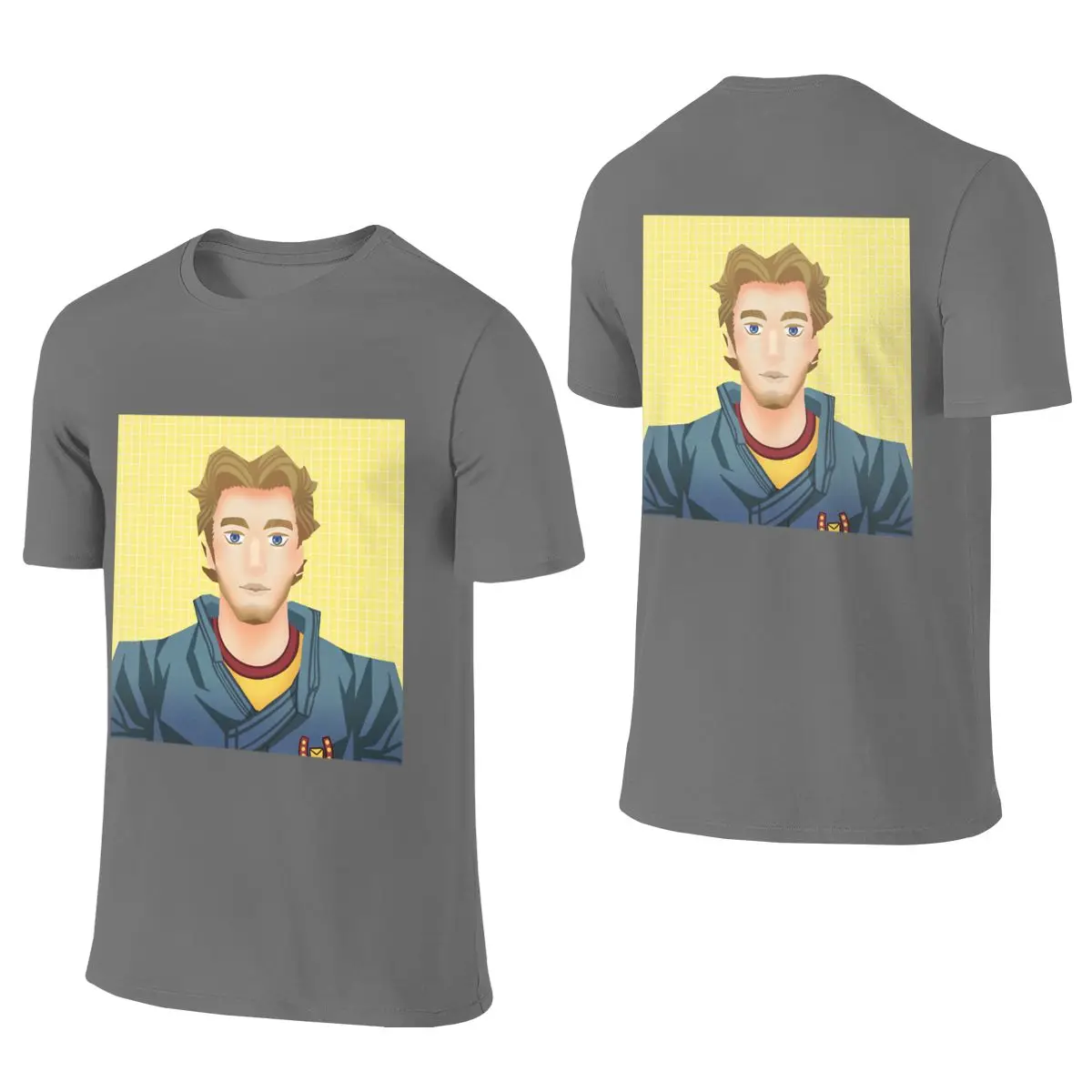 Pre-Crash Curly Mouthwashing Lazy Style Reversible T-shirt Loose Lazy Original T-shirt