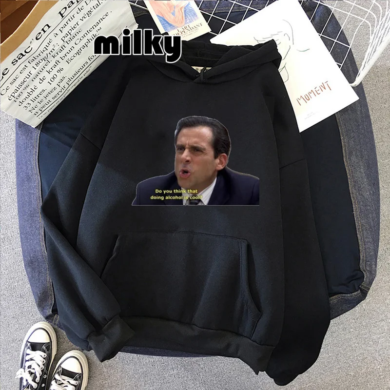 Funny Michael Scott Homage The Office Hoodie Tv Series Fall 2022 Women Hoodies Sweatshirt Top aesthetic Clothes dropshipping