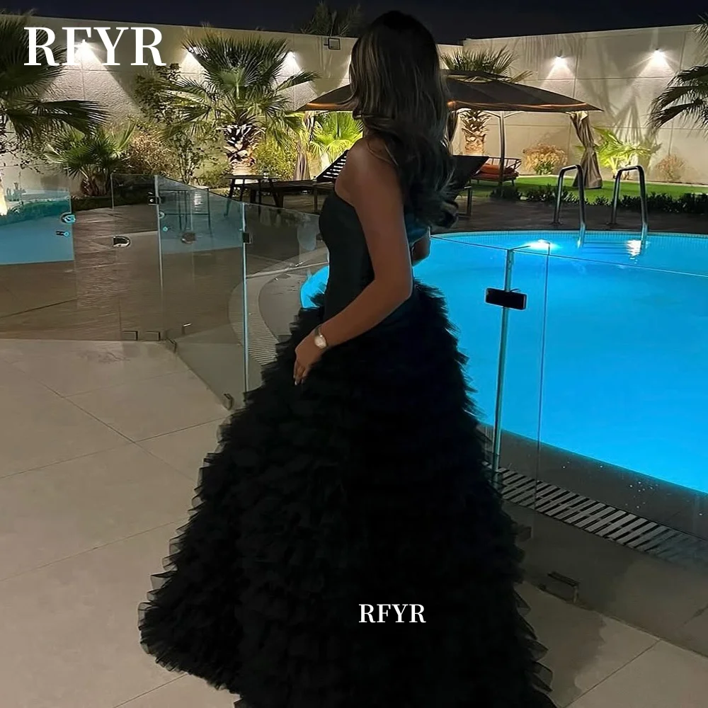 RFYR Prom Gown A Line Evening Gowns Tiered Layers Party Dresses فساتين مناسبة رسمية  Elegant Evening Dress for Women Customized image 3