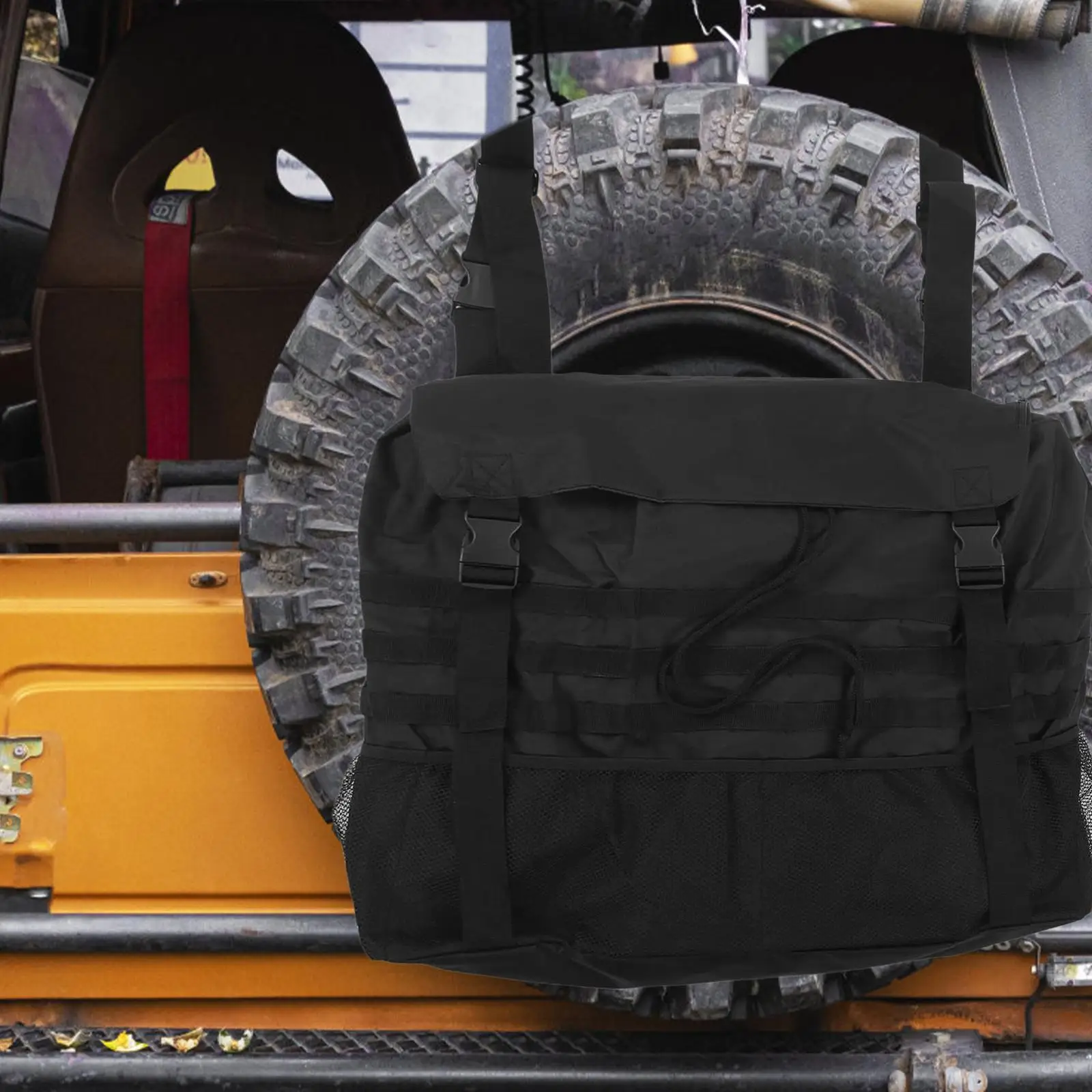 Car Vehicle Spare Tire Bag Off-road Vehicle Garbage Bag Large Capacity Bag Camping Essential Ultimate Organizer for Truck Car