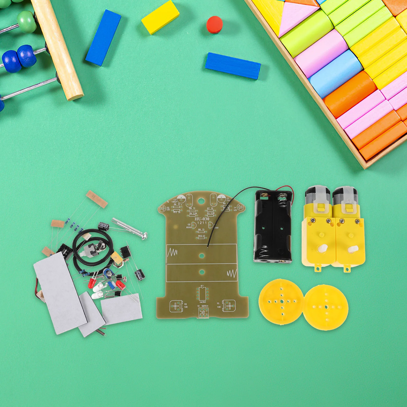 مجموعة أدوات تعقب السيارة عالية الدقة 3.7 فولت محرك 1000 مللي أمبير في الساعة بعد خط وحدة الروبوت أتباع الروبوت