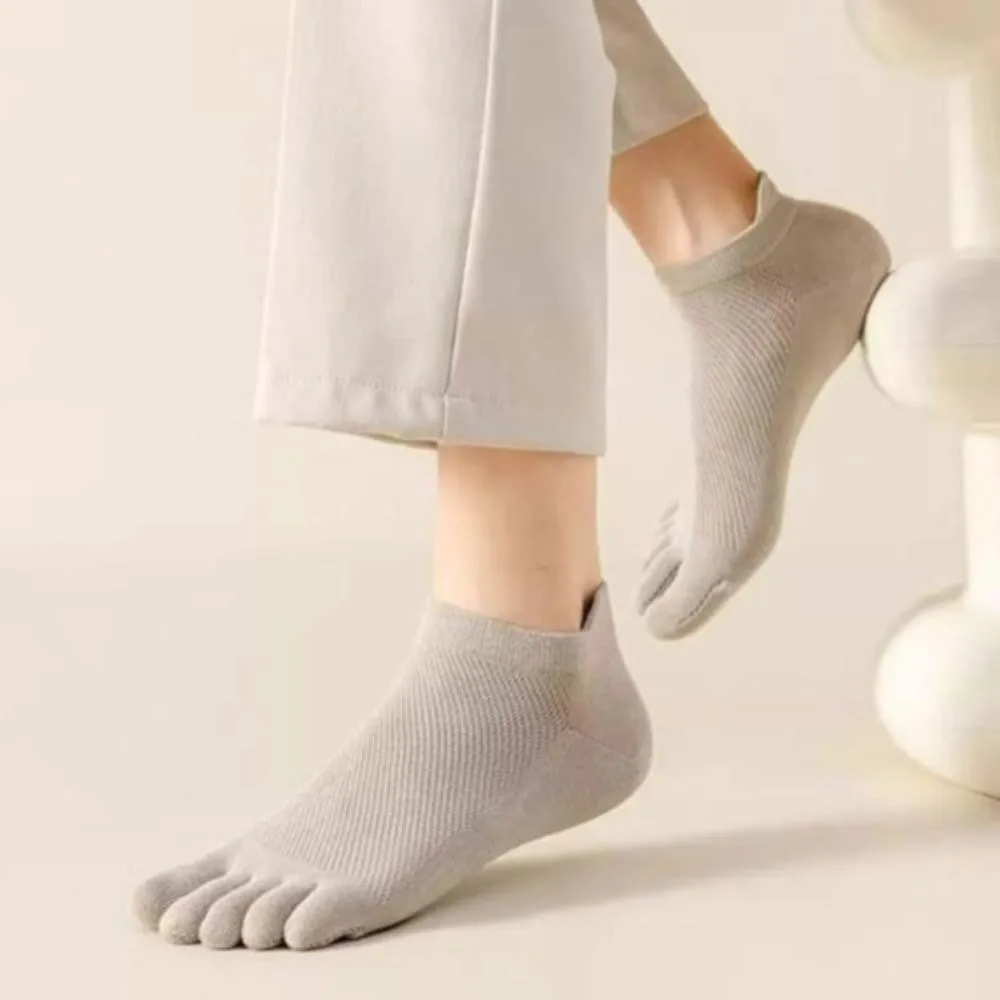 Hosiery Men's Five Finger Socks Anti-slip Odor Resistant Five Toe Socks Separate Fingers Cotton Sports Socks Running