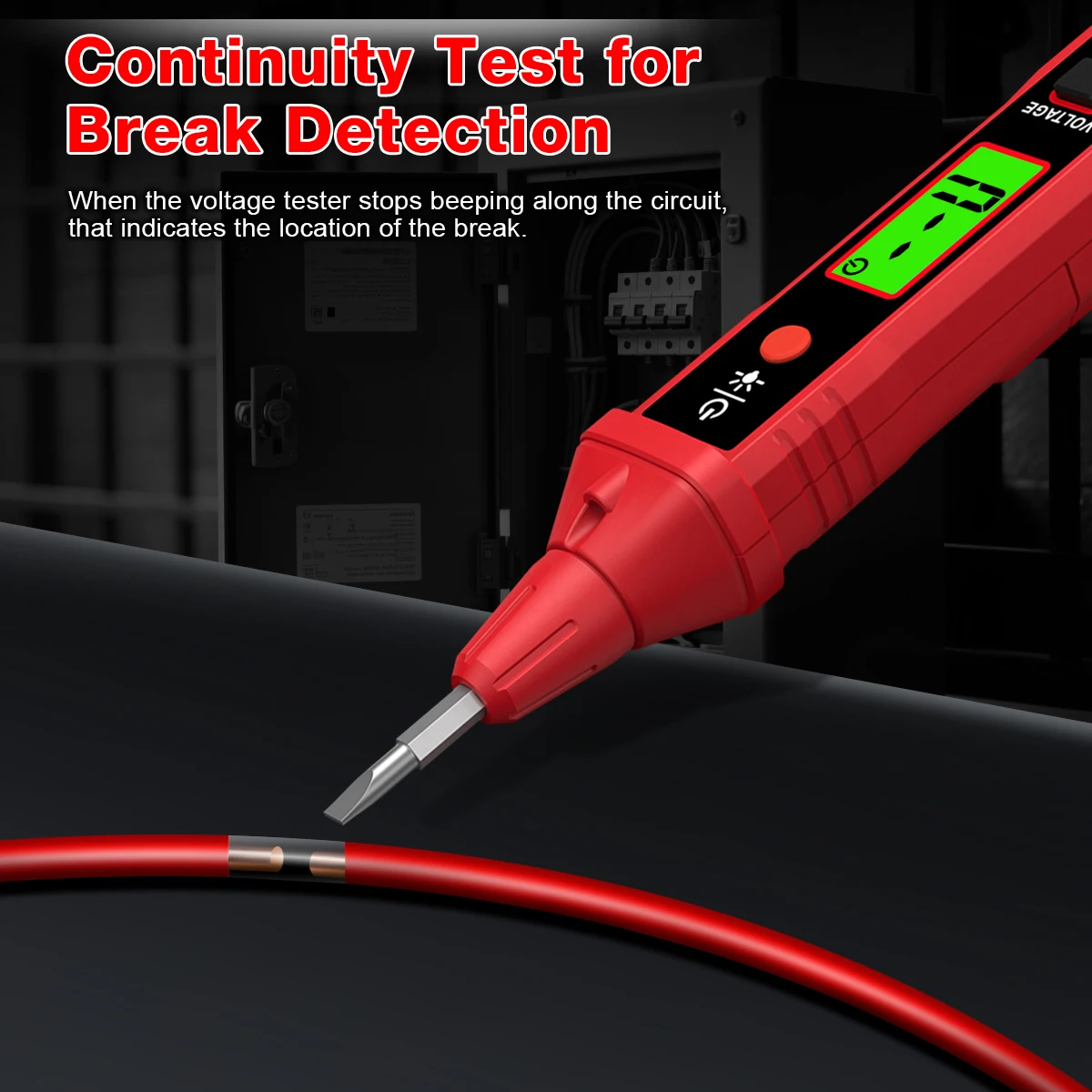 HABOTEST HT91A Berührungsloser AC-Spannungsprüfer Digitaler Spannungsdetektor Elektrischer Teststift Spannungsprüfstift – Detail 13