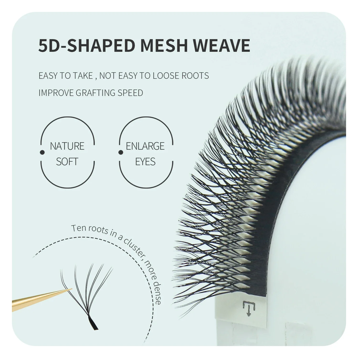 ANNAFRIS 3D 4D 5D W Eyelash Extensions 2Tips 5D W Shape Lashes Premade Volume Easy Fan Natural Soft False Lash