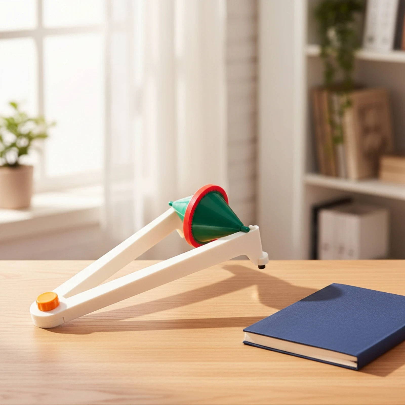 Uphill Roller with Adjustable Track Educational Double Cone Rolling Model Demonstrator Lockable for Teachers, Physics Laboratory
