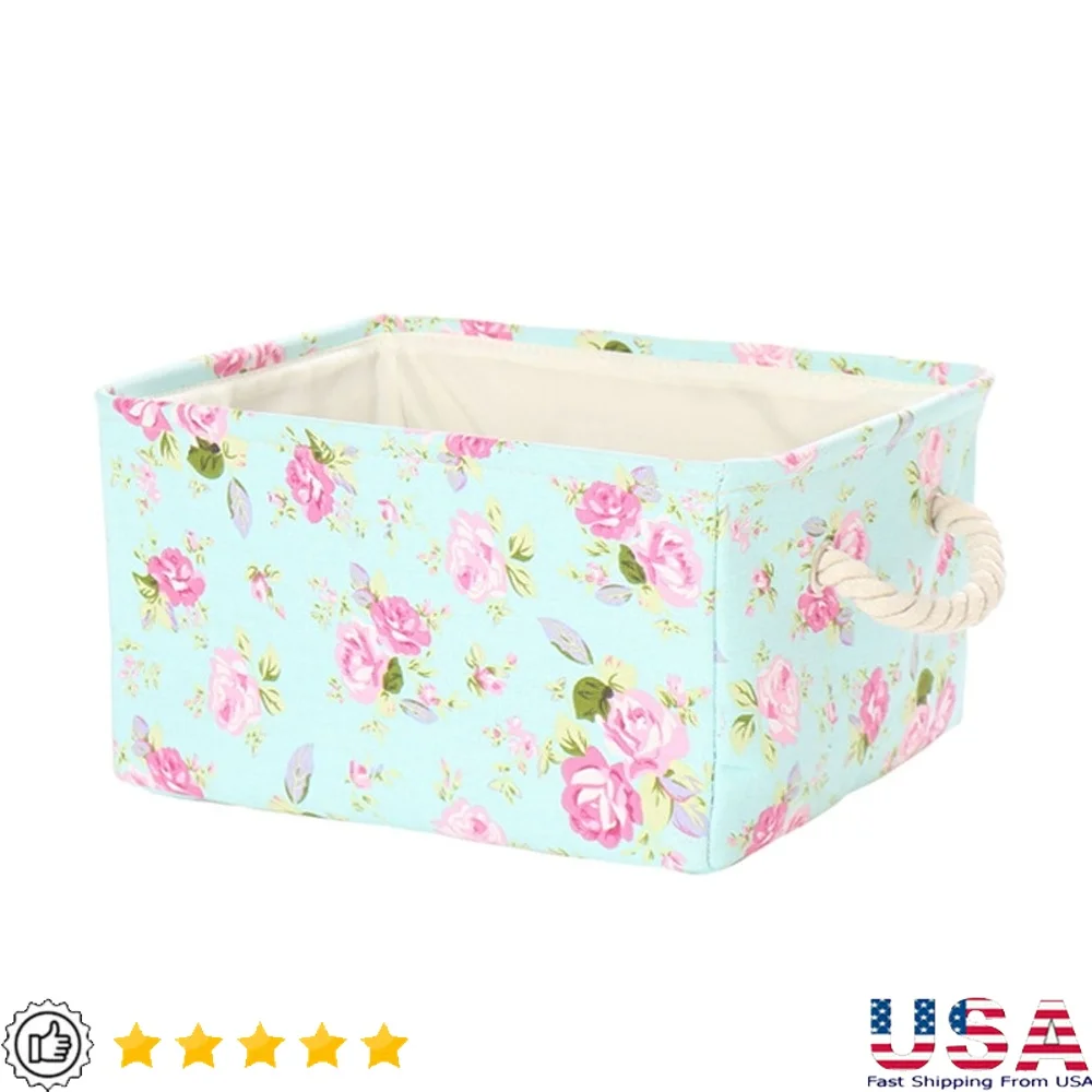 

Foldable Canvas Storage Bins with Cotton Rope Handles Organizing Clothes Toys and Accessories Perfect Home Office Use