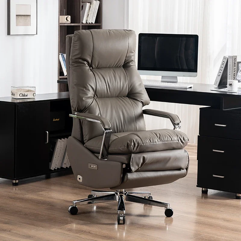 Mobile Recliner Office Chairs Ergonomic Luxurious Meeting Computer Office Chairs Leather Sedentary Furniture Silla Oficina LLOC