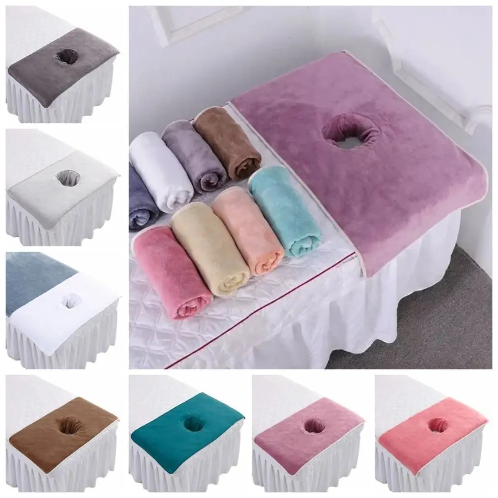 Thickened Massage Face Towel Breathable Soft Beauty Salon Towel Reusable Solid Color SPA Massage Towel for Beauty Salons