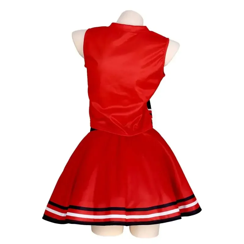 Womens Halloween Cheerleader Cosplay Outfit Bring it On Printed Tank Top Mini Skirt Uniform In Stock view 6
