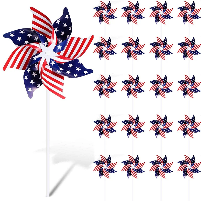 

1pcs Wind Spinner Stars Stripes Rotatable Yard Spinner 4th of July Outdoor Decoration Gift