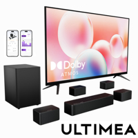 ULTIMEA 7.1Ch Soundbar with Dolby Atmos, APP Control, Surround Sound System for TV, 4 Wired Surround Speakers, Sound Bar for TV