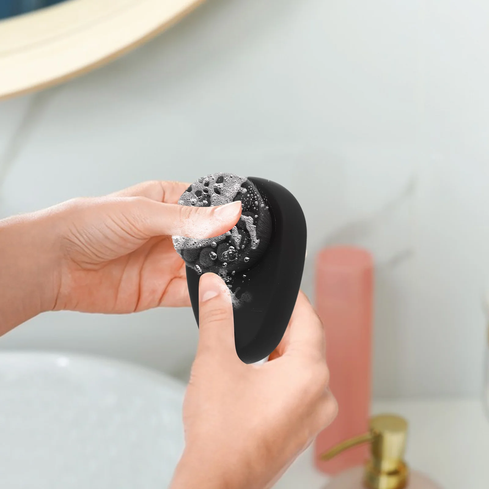 Dual-Sided Silicone Facial Pore Brush Soft Exfoliating Face Scrubber Deep Cleansing Massage Tool for Skin Care