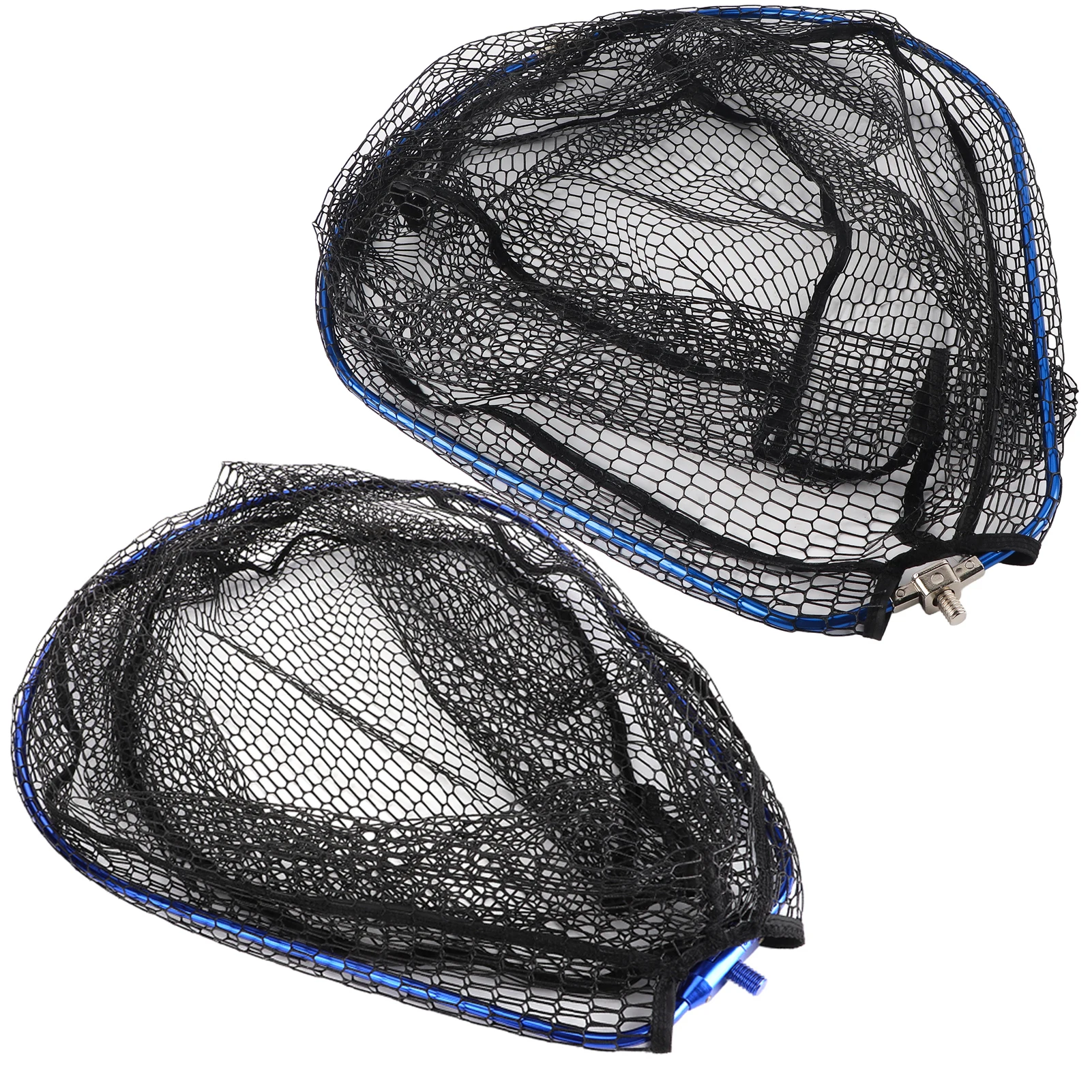 Foldable Fishing Landing Net Aluminium Alloy Fishing Mesh Net Large Folding Mesh 55x44cm Pear Shape Frame Diddle-Net Rock Mesh