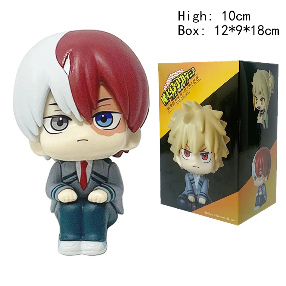 10cm My Hero Academia Cute Ver. Midoriya All Might Bakugou Shoto Ochaco Look Up Figurka Akcji PVC Boku no Hero Prezent Lalka Model