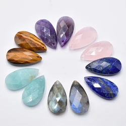 Wholesale 12pcs/lot Fashion Quality Natural Stone Water Drop Shape  cut faceted for Jewelry Making Bracelet Necklace Accessories