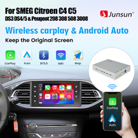 Junsun Wireless Carplay Android Auto Decoder Module for Peugeot Citroen SMEG MRN Picasso C4 C5 DS4 DS3 308 508 208 3008