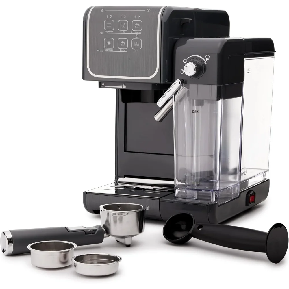 HAOYUNMA One-Touch CoffeeHouse+ Espresso, Cappuccino, and Latte Maker Home Coffee Machine with 19-Bar Italian Pump