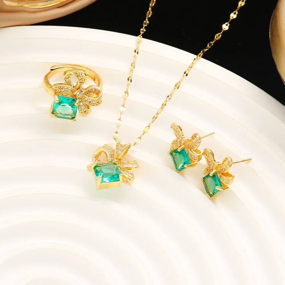 

Кольцо с голубым драгоценным камнем в виде павлина 2025 года, покрытое белым золотом, кольцо с цветным цирконом и бриллиантом, бант с ароматом бабочки и танцующим цветком