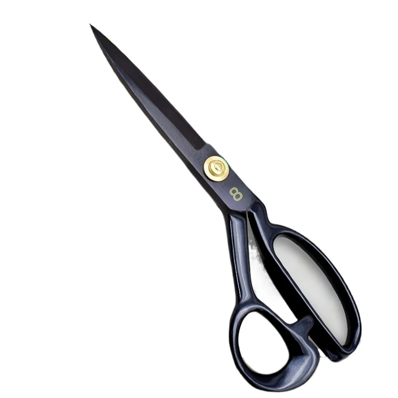Professional 8-12 Inch Black High-Carbon Steel Tailoring Scissors