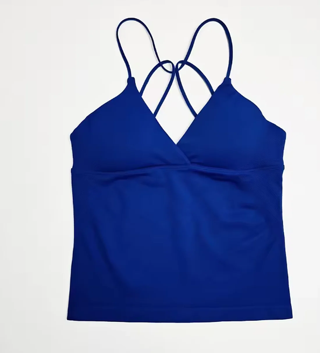 Impact DyfL0g0 Women Longline Twist Front Yoga Tank, Thin Strap Quick Dry Lightweight Sleeveless Top for Pilates Workout
