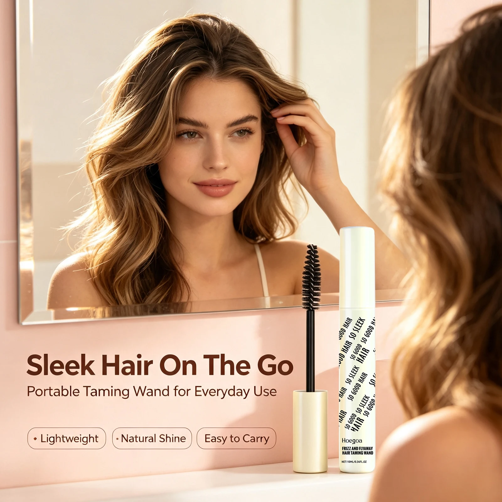 Frizz Control Hair Taming Wand Anti-Frizz Brush Flyaway Smoothing Stick for All Day Long Last Hold Non-greasy Hair Styling Gel ﻿