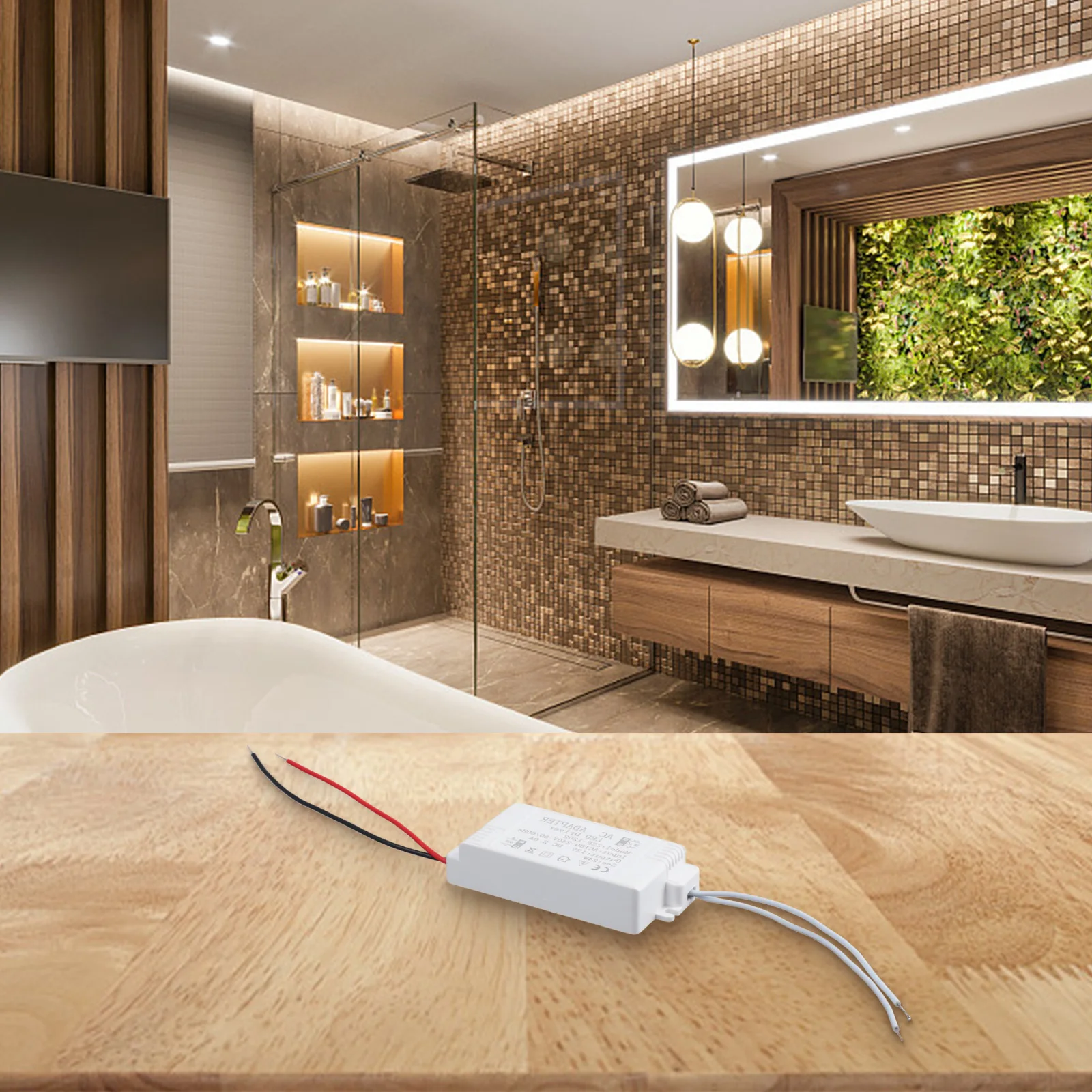 12V 24W LED Transformer with Over Temperature and Short Circuit Protection for LED Cabinet and Accent Lighting