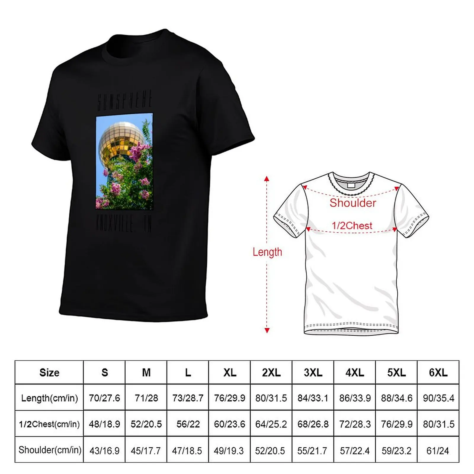 Knoxville, cotton t man T-Shirt t shirt TN soft Sunsphere luxury shirts high man T-Shirt t man for shirt cotton quality