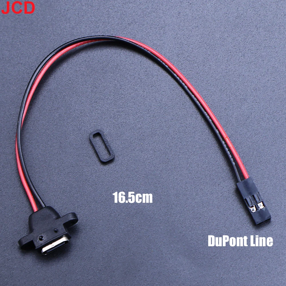 JCD 5pcs Waterproof USB Type C Connector Charging Interface Female Socket With Welding Wire DuPont MX1.25 PH2.0 XH2.54 Port