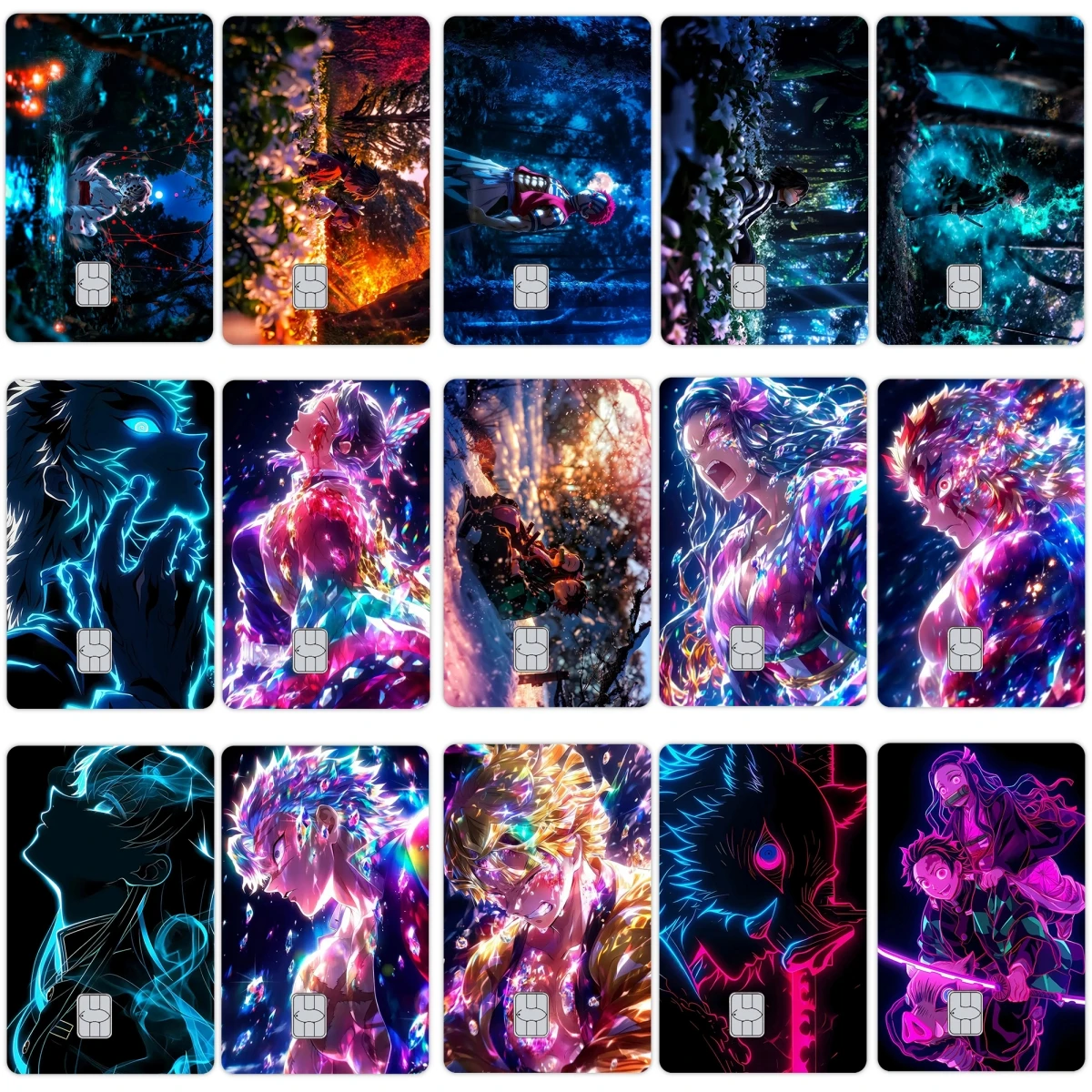 

Высокое качество Agatsuma Zenitsu Kamado Nezuko аниме Diy кредитная дебетовая банковская карта наклейка кожаная пленка для банковской Visa автобусная карта лента