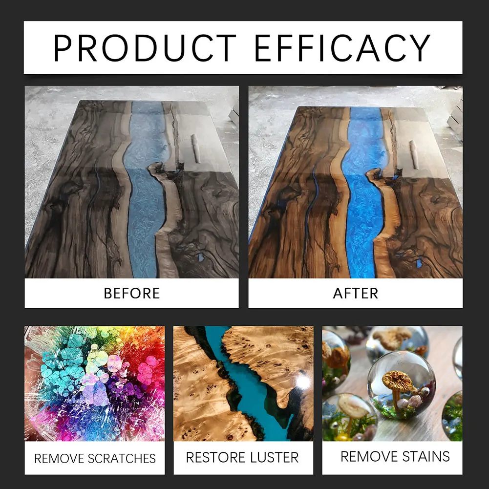 

Набор для полировки эпоксидной смолы Быстрое удаление царапин для безупречных поверхностей для работ по эпоксидной смолы