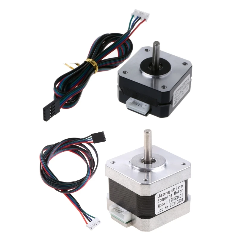 Nema 17 Stepper Motor Bipolar Step Motor for Titan Extruder 3D Printer 12V 0.8A 16Ncm 4 1.8 Deg with 1m Cable