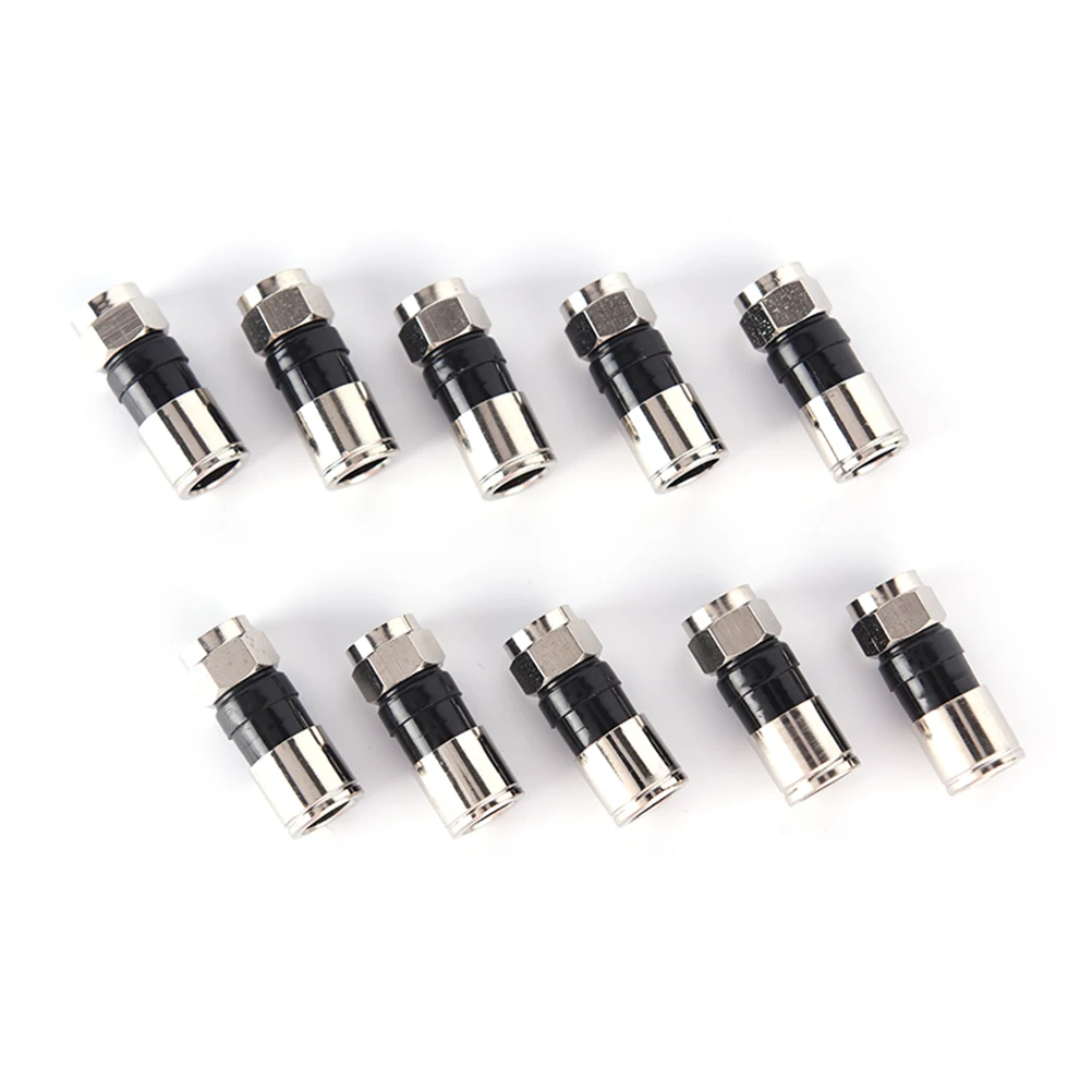 10Pcs RG6 F Type Compression 2.7cm high quality Snap Seal Plug Connector New Arrival Wholesale