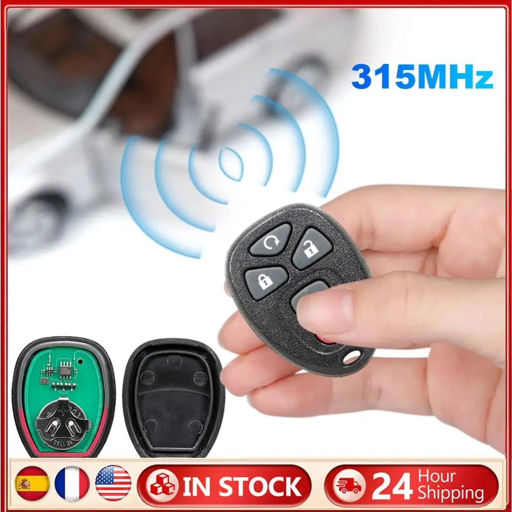 

5 Buttons Remote Car Key 315Mhz Keyless Go Remote Control Car Key for Buick Enclave Escalade for Chevrolet Suburban