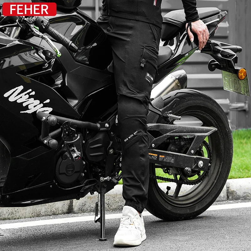 Motorcycle Pants Summer Trousers Four Seasons Motorbike Trousers Fall-proof Waterproof Men Riding Moto Trousers